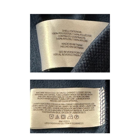 ORVIS Mens Full-Zip Jacket XL / Navy Colorblock Pockets Mock-Neck Logo - Outdoor - Picture 4 of 8